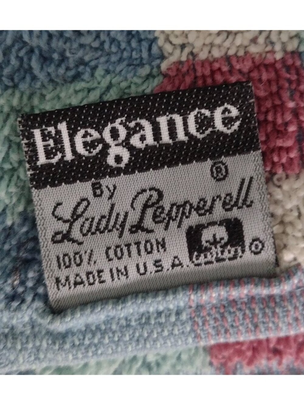 Vtg Lady Pepperell 4 Piece Cotton Bath Towel Set Elegance 2 Hand 2 Bath Checks - Picture 5 of 6